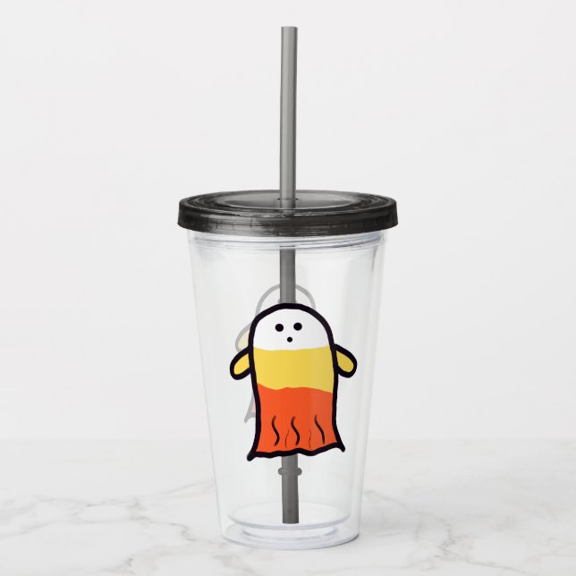 Candy Corn Ghost Acryltrinkbecher (Vorderseite)