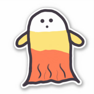 Candy Corn Ghost Aufkleber