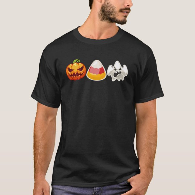 Candy Corn Ghost Pumpkin Fun Halloween Kostümkid T-Shirt (Vorderseite)
