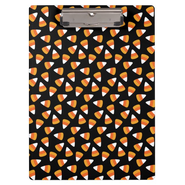 Candy Corn Halloween Black und Orange Klemmbrett (Vorderseite)