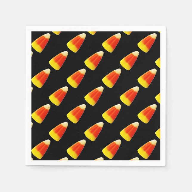 Candy Corn Halloween Cocktail Napkin Serviette (Vorderseite)