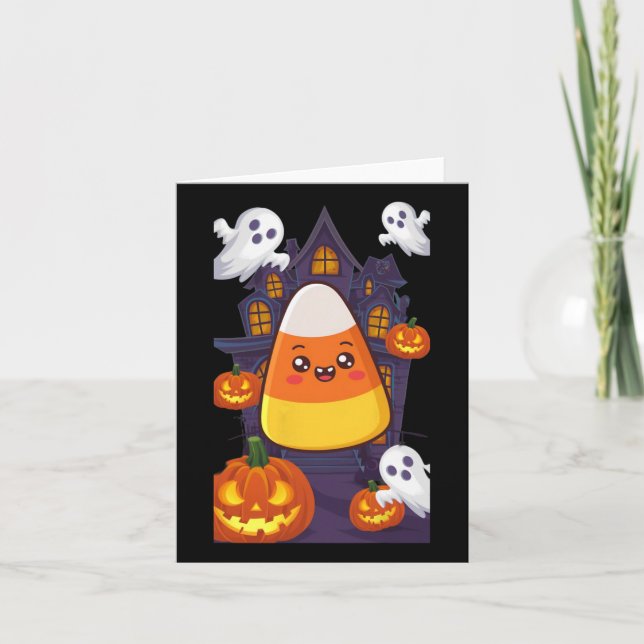 Candy Corn Halloween-Kostüm Karte (Vorderseite)