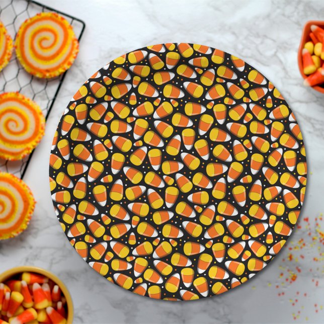 Candy Corn Halloween Pappteller (Von Creator hochgeladen)