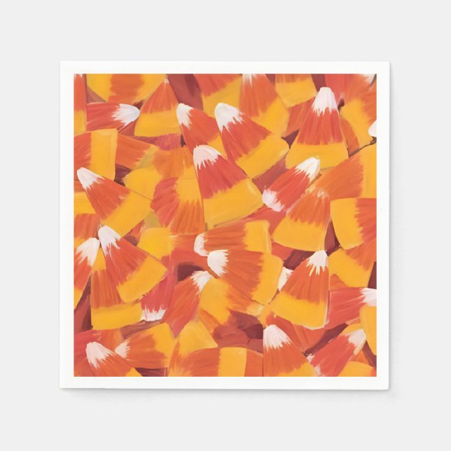 Candy Corn Halloween-Party Serviette (Vorderseite)