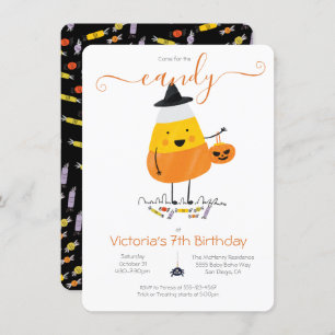Candy Corn Halloween Party Trick oder Leckerbissen Einladung