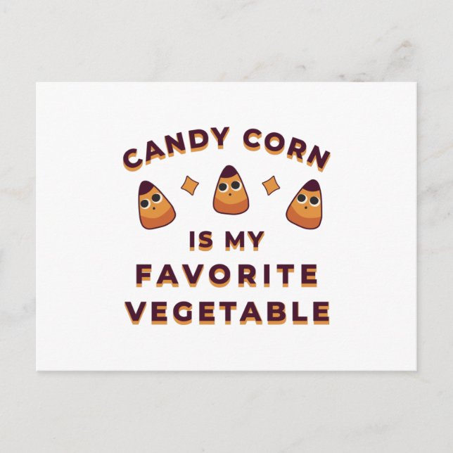 Candy Corn Halloween Postkarte (Vorderseite)