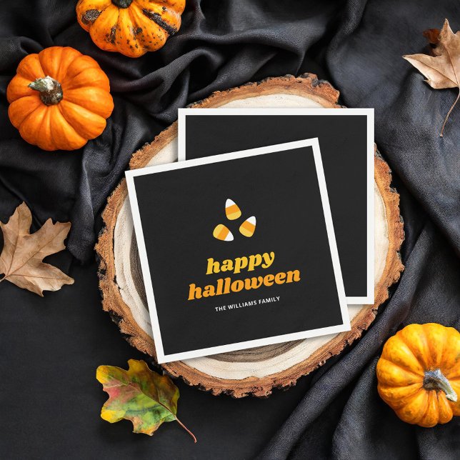 Candy Corn Happy Halloween Party Serviette (Von Creator hochgeladen)
