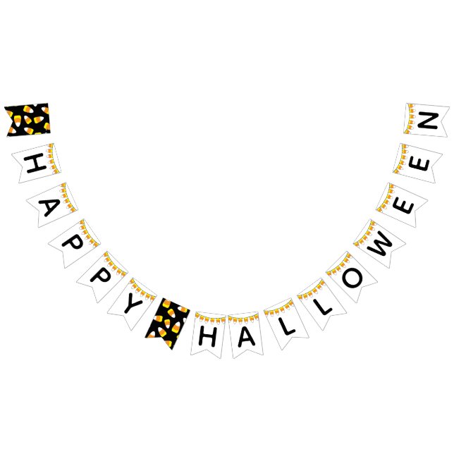 Candy Corn Happy Halloween Wimpelkette (Alle)