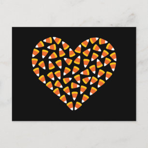 Candy Corn Heart Postkarte