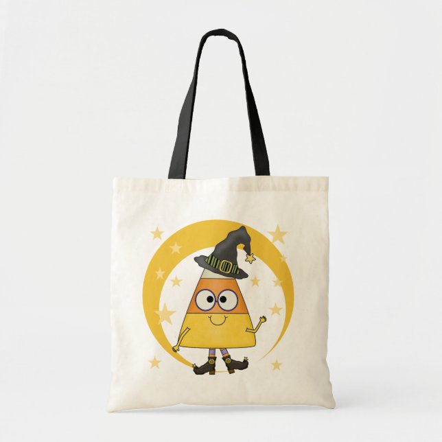 Candy Corn Hexe Halloween Tragetasche (Vorne)