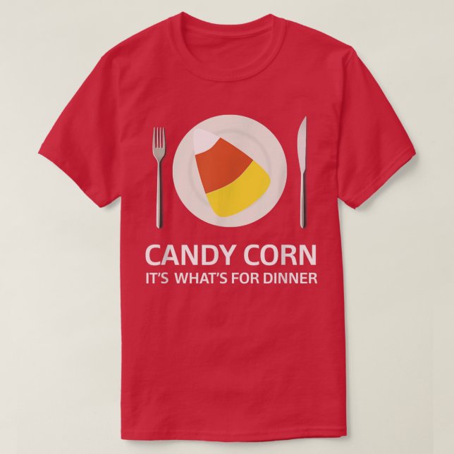 Candy Corn ist zu Abend zu Halloween-Kostümen. T-Shirt (Design vorne)