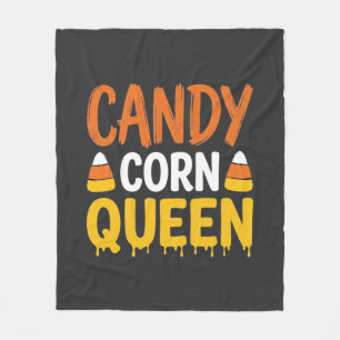 Candy Corn Königin Halloween Grafik_1 Fleecedecke