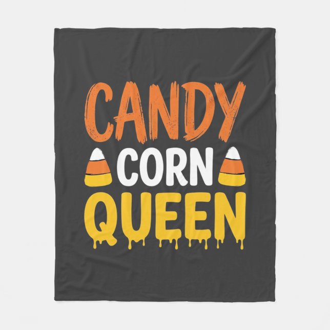 Candy Corn Königin Halloween Grafik_1 Fleecedecke (Vorderseite)