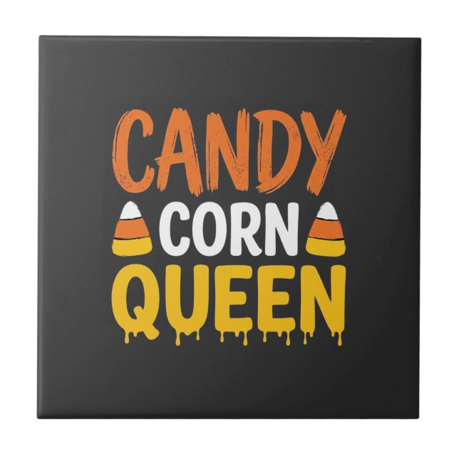 Candy Corn Königin Halloween Grafik_1 Fliese (Vorderseite)