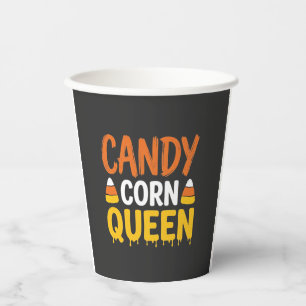 Candy Corn Königin Halloween Grafik_1 Pappbecher