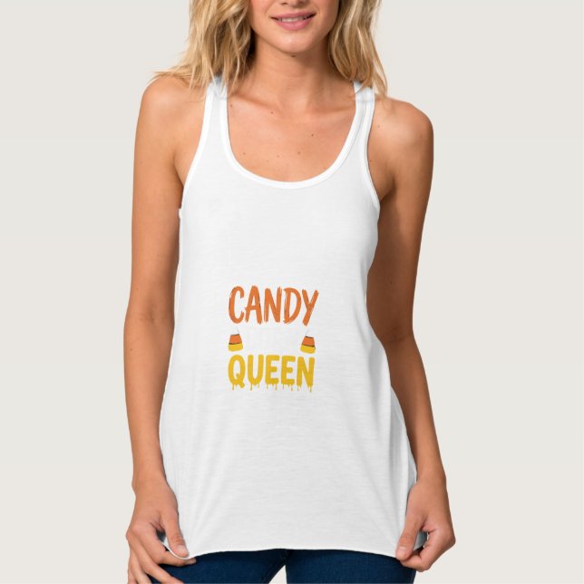 Candy Corn Königin Halloween Grafik_1 Tank Top (Vorderseite)