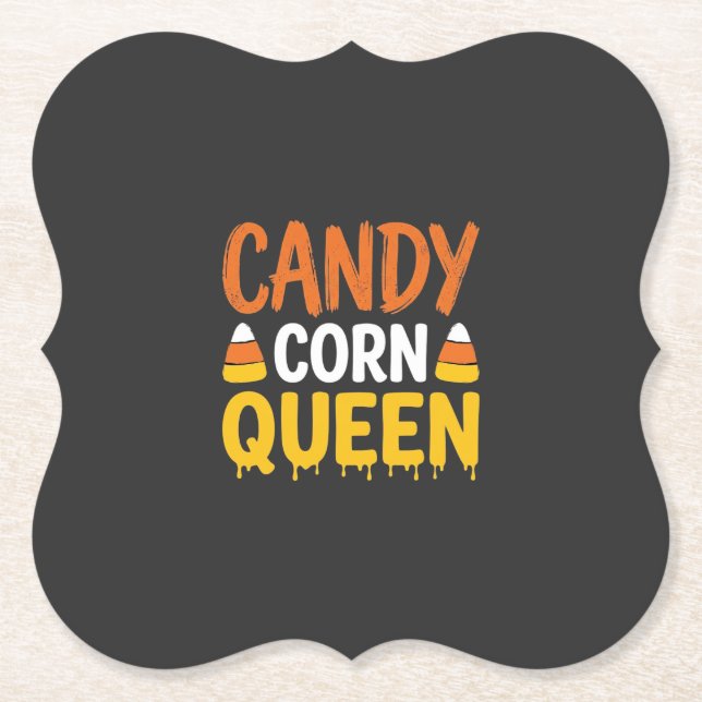 Candy Corn Königin Halloween Grafik_1 Untersetzer (Vorderseite)
