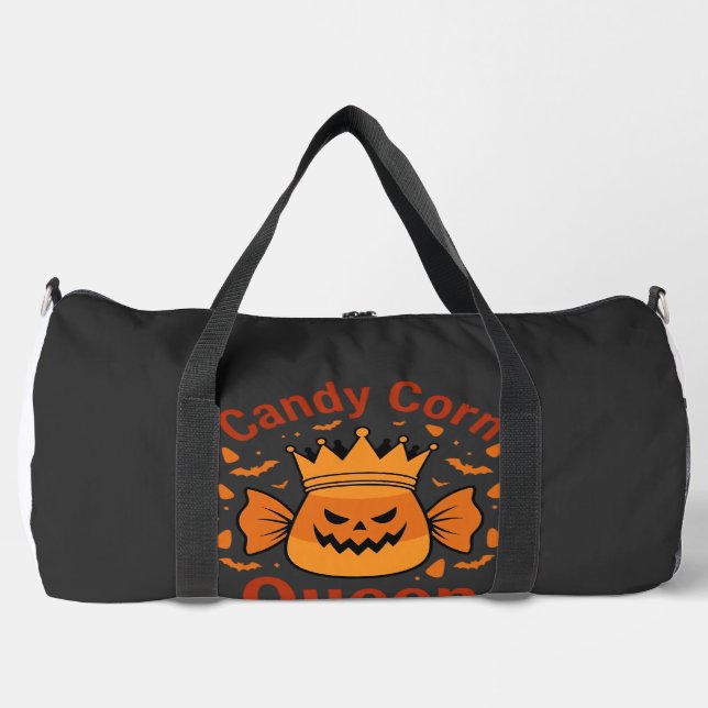 Candy Corn Königin Halloween-Krone Fledermäuse_1 Duffle Bag (Vorderseite)