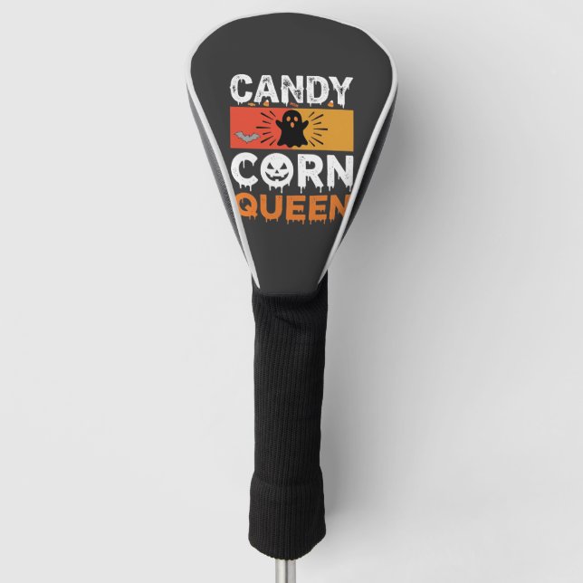 Candy Corn Königin Halloween SVG Design Golf Headcover (Vorderseite)