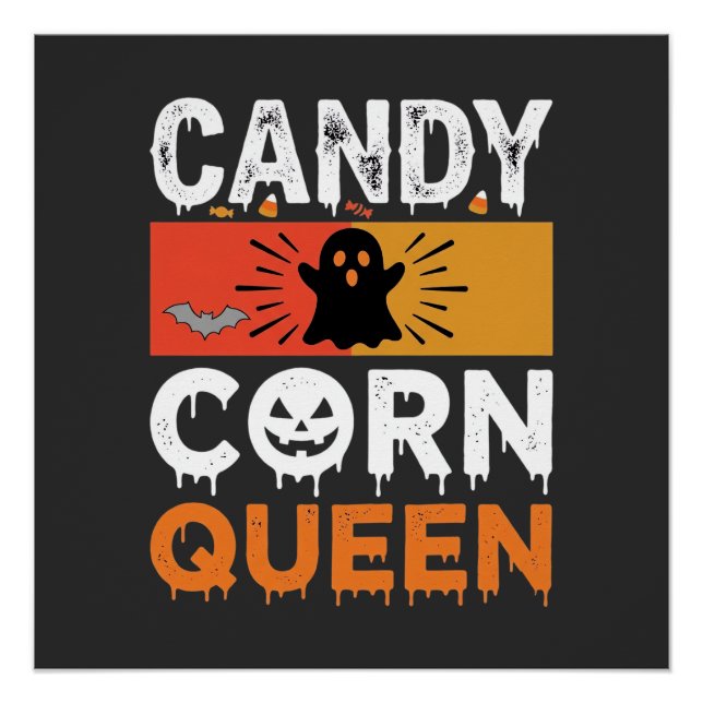 Candy Corn Königin Halloween SVG Design Poster (Vorderseite)