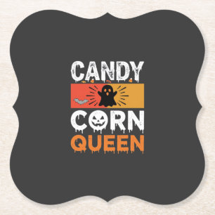 Candy Corn Königin Halloween SVG Design Untersetzer