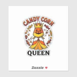 Candy Corn Königin Vintage Halloween Süßigkeiten S Aufkleber