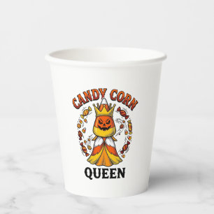 Candy Corn Königin Vintage Halloween Süßigkeiten S Pappbecher