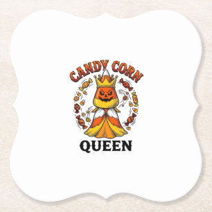 Candy Corn Königin Vintage Halloween Süßigkeiten S Untersetzer