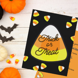 Candy Corn Leckereien Halloween Grußkarte Feiertagskarte