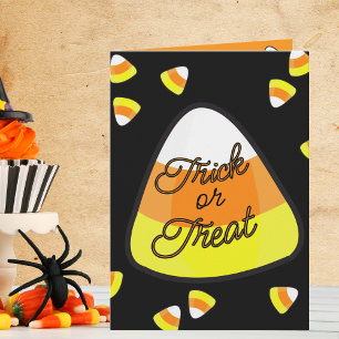 Candy Corn Leckereien Halloween Karte
