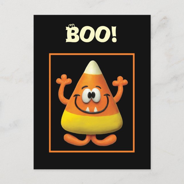 Candy Corn Monster Postkarte (Vorderseite)