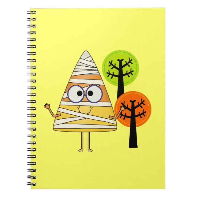 Candy Corn Mummy Halloween Notizblock (Vorderseite)