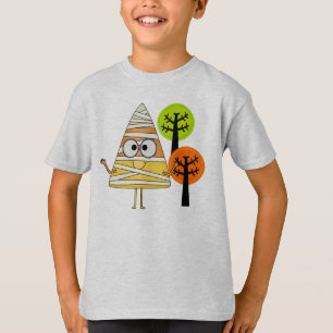 Candy Corn Mummy Halloween T-Shirt