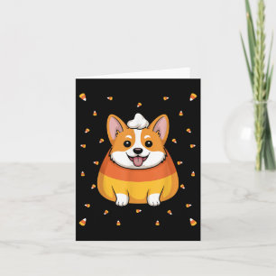 Candy Corn Niedlich Corgi Dog Spooky Halloween Men Karte