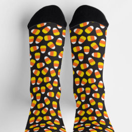 Candy Corn Pattern Halloween Socken