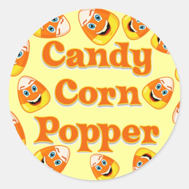 Candy Corn Popper Runder Aufkleber (Vorderseite)