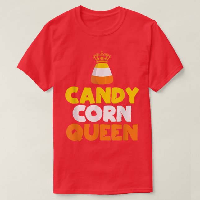 Candy Corn Queen Funny Candy Halloween Costume  T-Shirt (Design vorne)