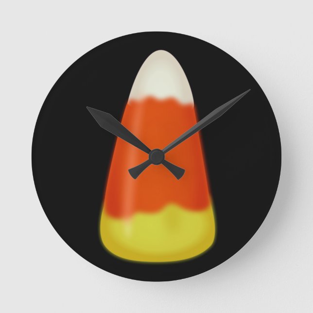 Candy Corn Runde Wanduhr (Vorderseite)