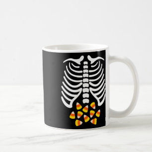 Candy Corn Skeleton Rib Cage Halloween Kostüm Kaffeetasse