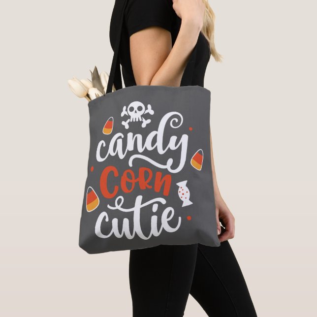 Candy Corn Süsse Modern Fun Gray Halloween (Von Nahem)