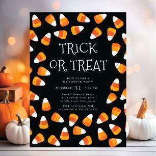 Candy Corn Trick oder Treat Halloween Einladung