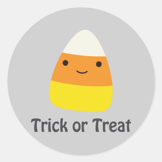 Candy corn - Trick oder Trete Runder Aufkleber (Vorderseite)
