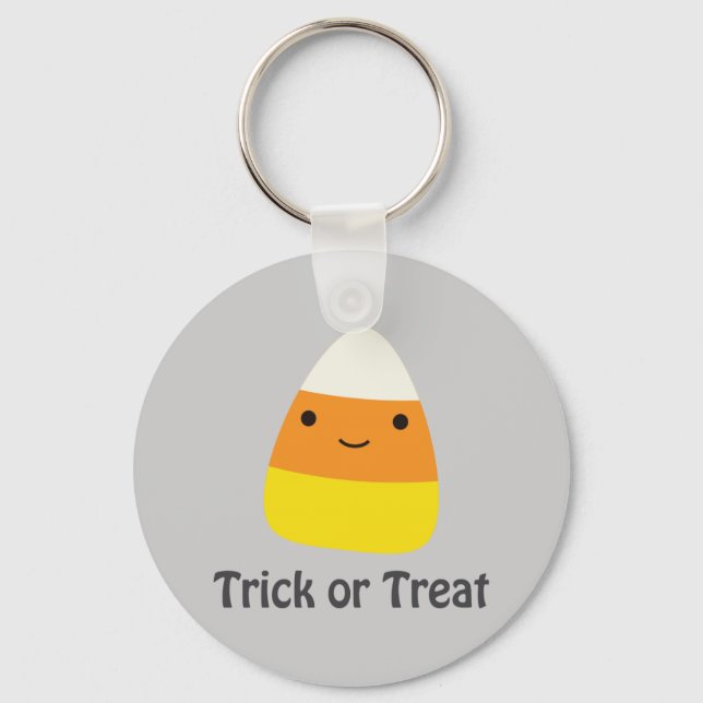 Candy corn - Trick oder Trete Schlüsselanhänger (Vorderseite)