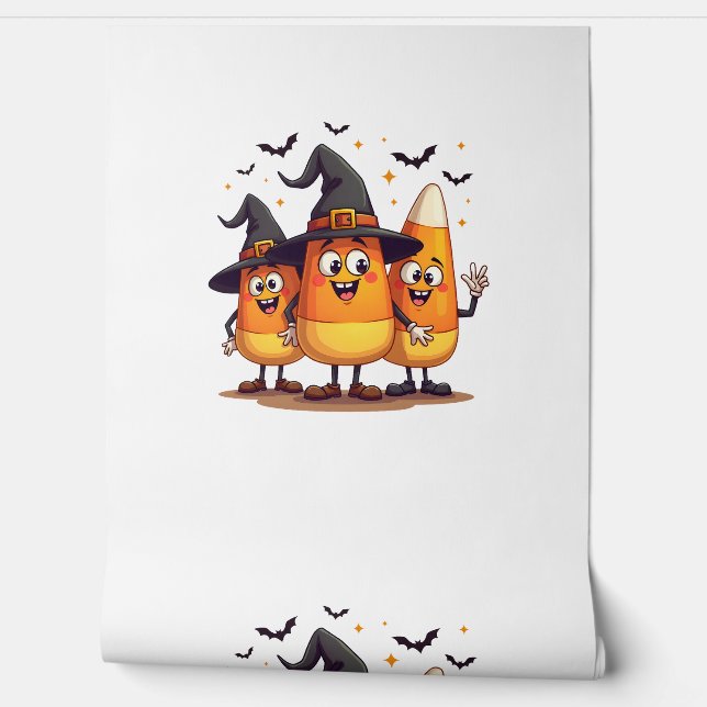 Candy Corn Trio - Funny Halloween Characters Tapete (Abrollen)