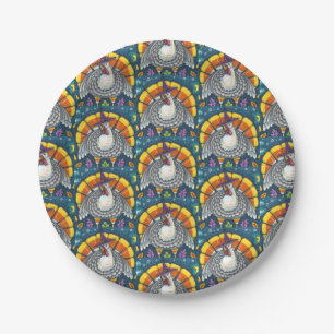 CANDY CORN TÜRKEI, ERNTEDANK FOLK ART BIRD PAPPTELLER