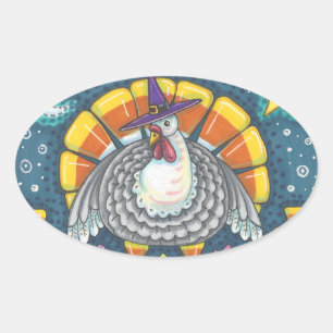 CANDY CORN TÜRKEI, ERNTEDANK STICKERS SHEED