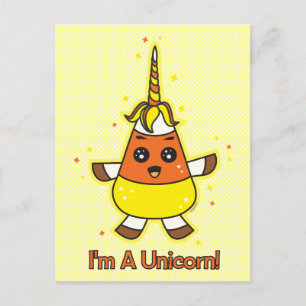 Candy Corn Unicorn Postkarte