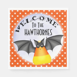 Candy Corn Vampire Halloween Napkin Serviette