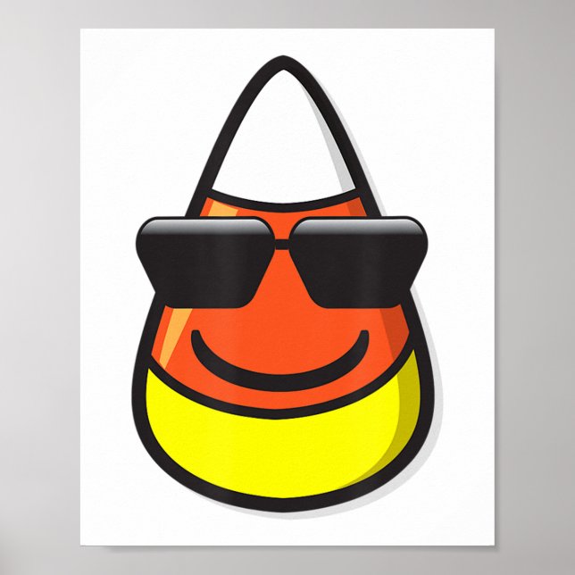 Candy Corn Wearing Sonnenbrillen Poster (Vorne)