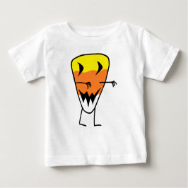 Candy Corn Zombie Baby Tee Shirt Halloween Shirt